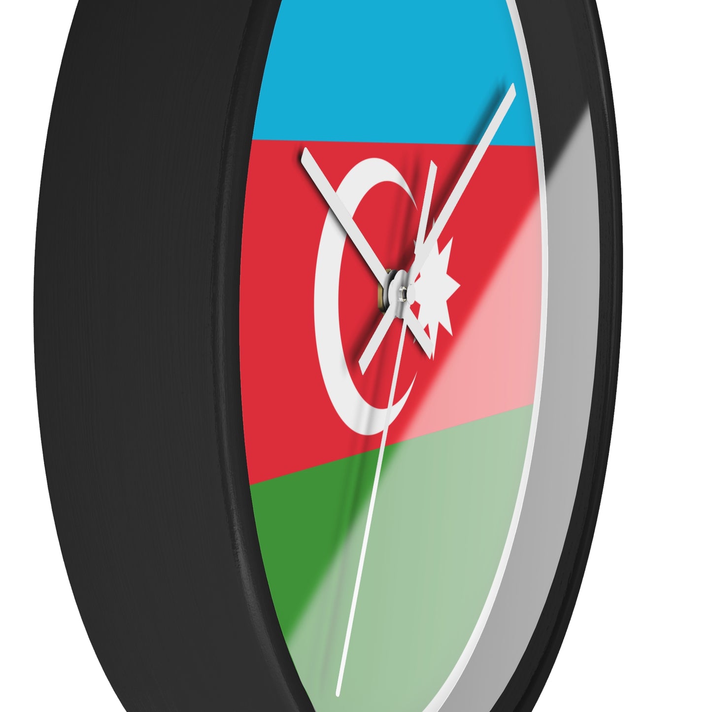 Azerbaijani Flag Wall Clock - Stylish Timepiece for National Pride