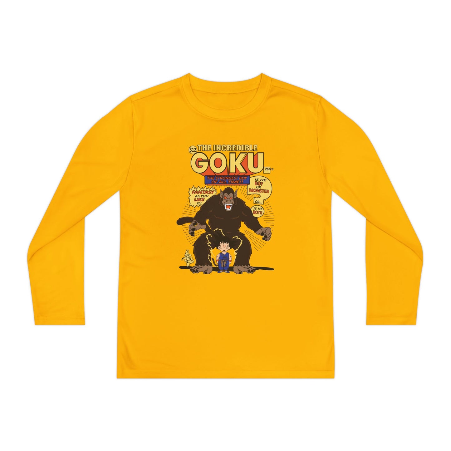 Anime Youth Long Sleeve Goku Competitor Tee – Fun Anime Shirt for Kids