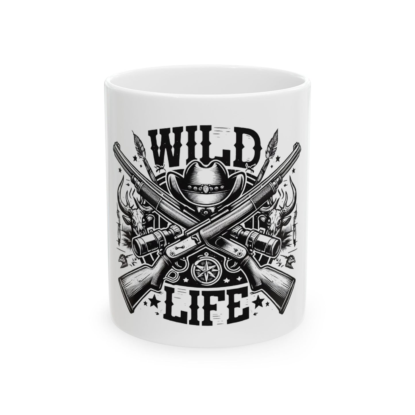 Wild Life Western Ceramic Mug - Cowboy & Gun 11oz & 15oz