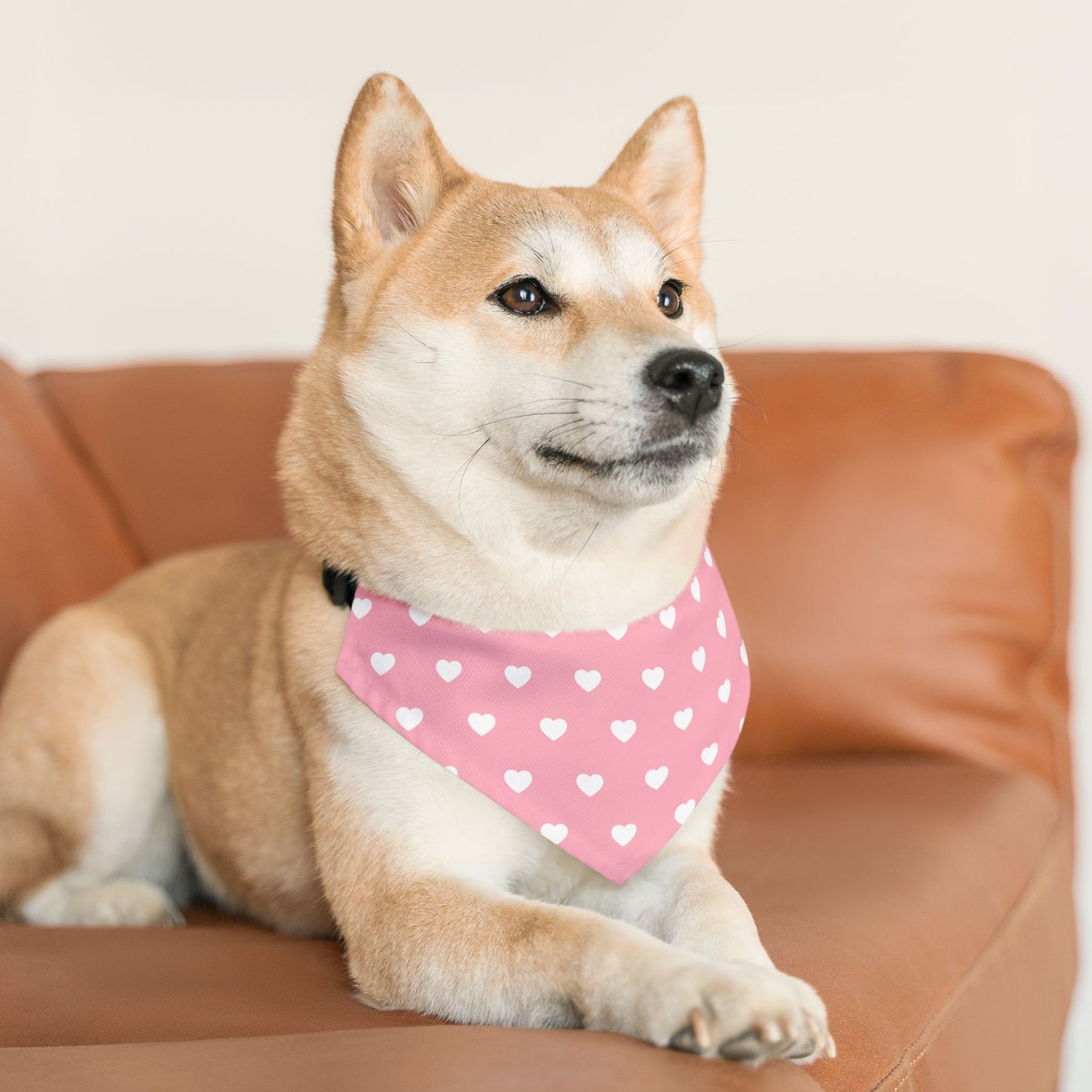 Love Heart Pattern Pet Bandana Collar for Dogs