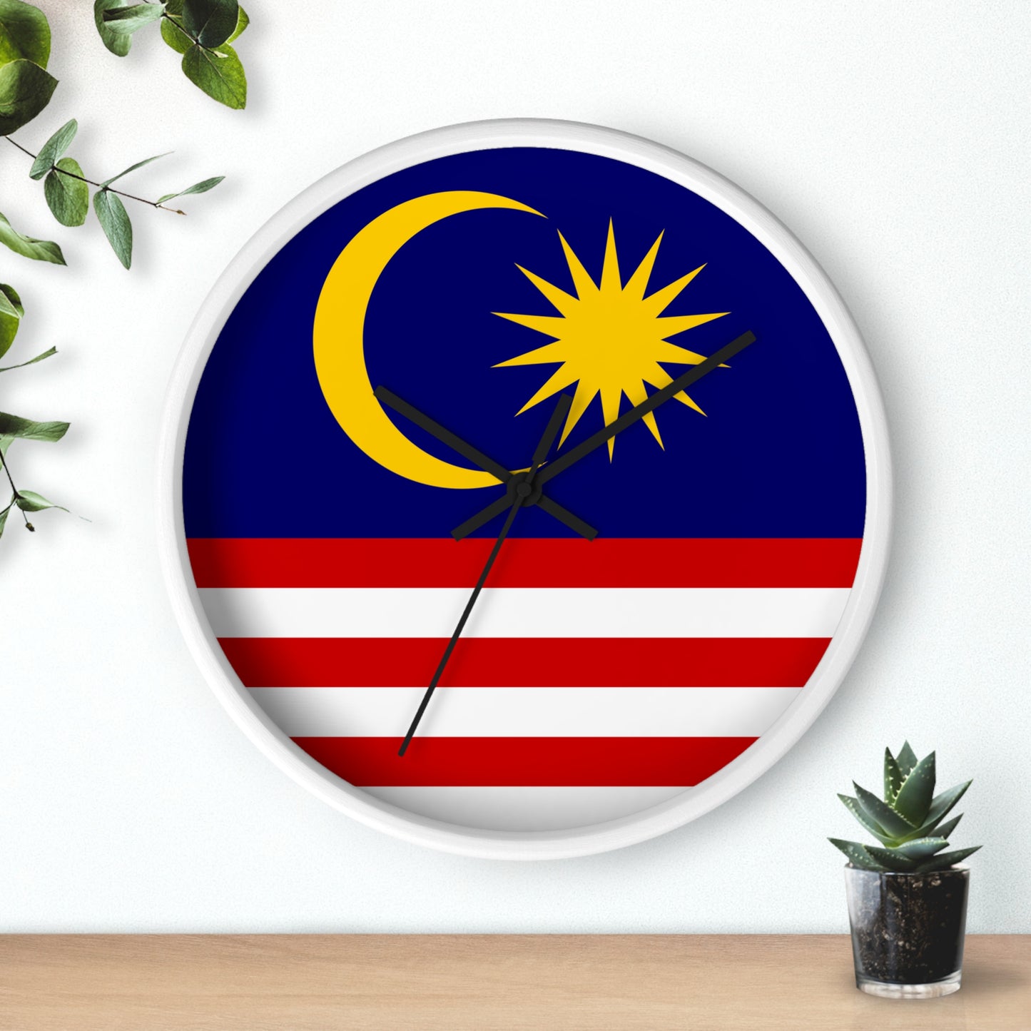 Malaysian Flag Wall Clock – Unique Home Decor for National Celebrations