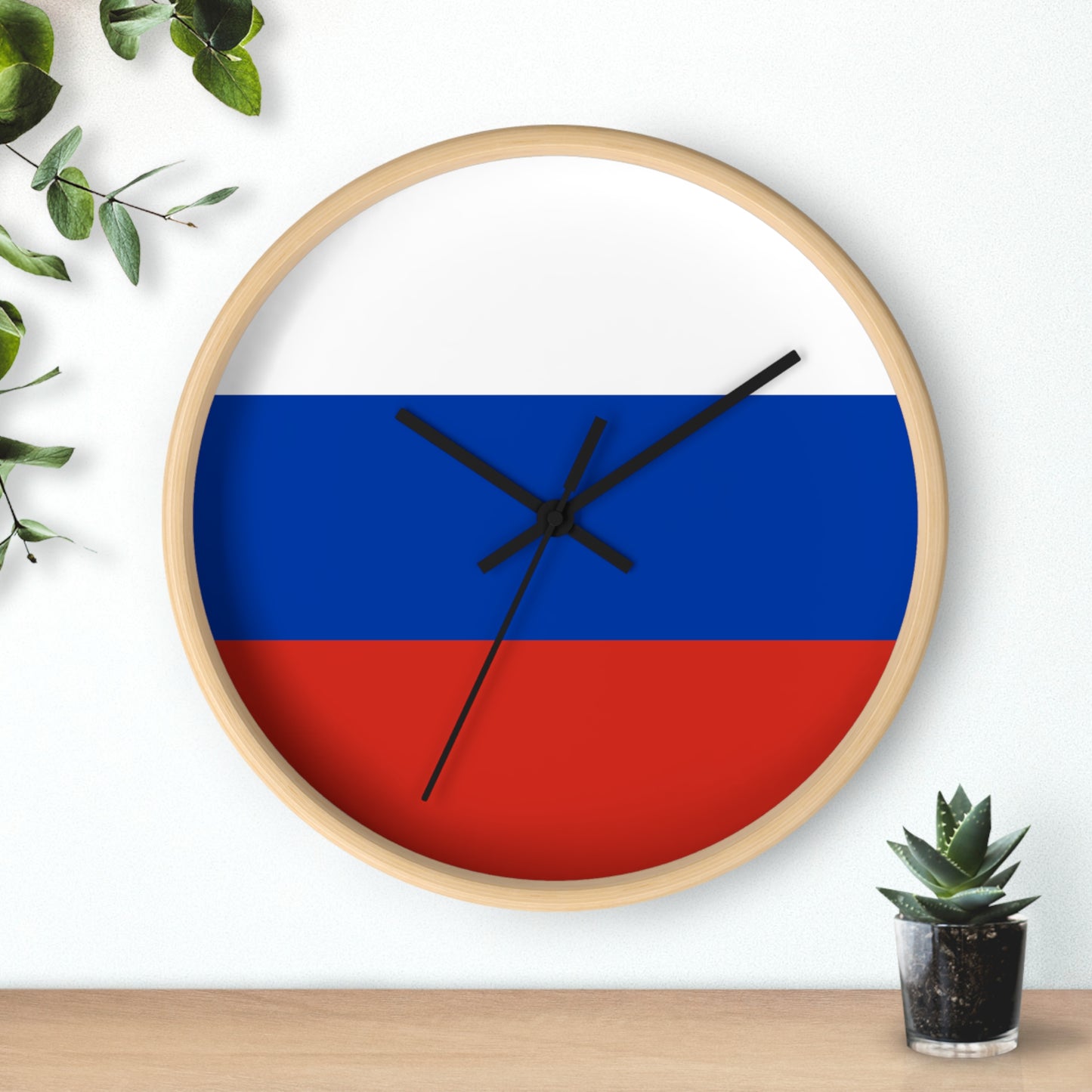 Russian Flag Wall Clock - Modern Decorative Timepiece for Home or Office