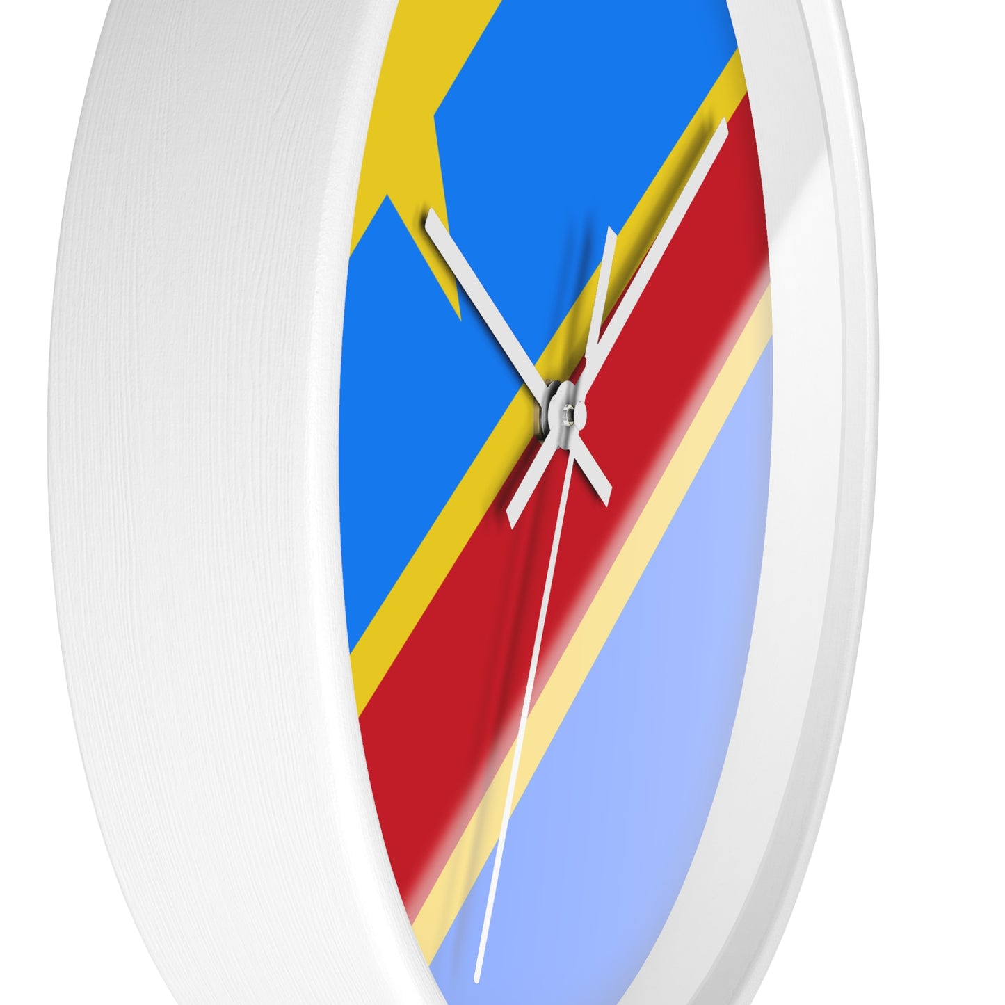 Vibrant Congolese Flag Wall Clock – Modern Decor for Home & Office