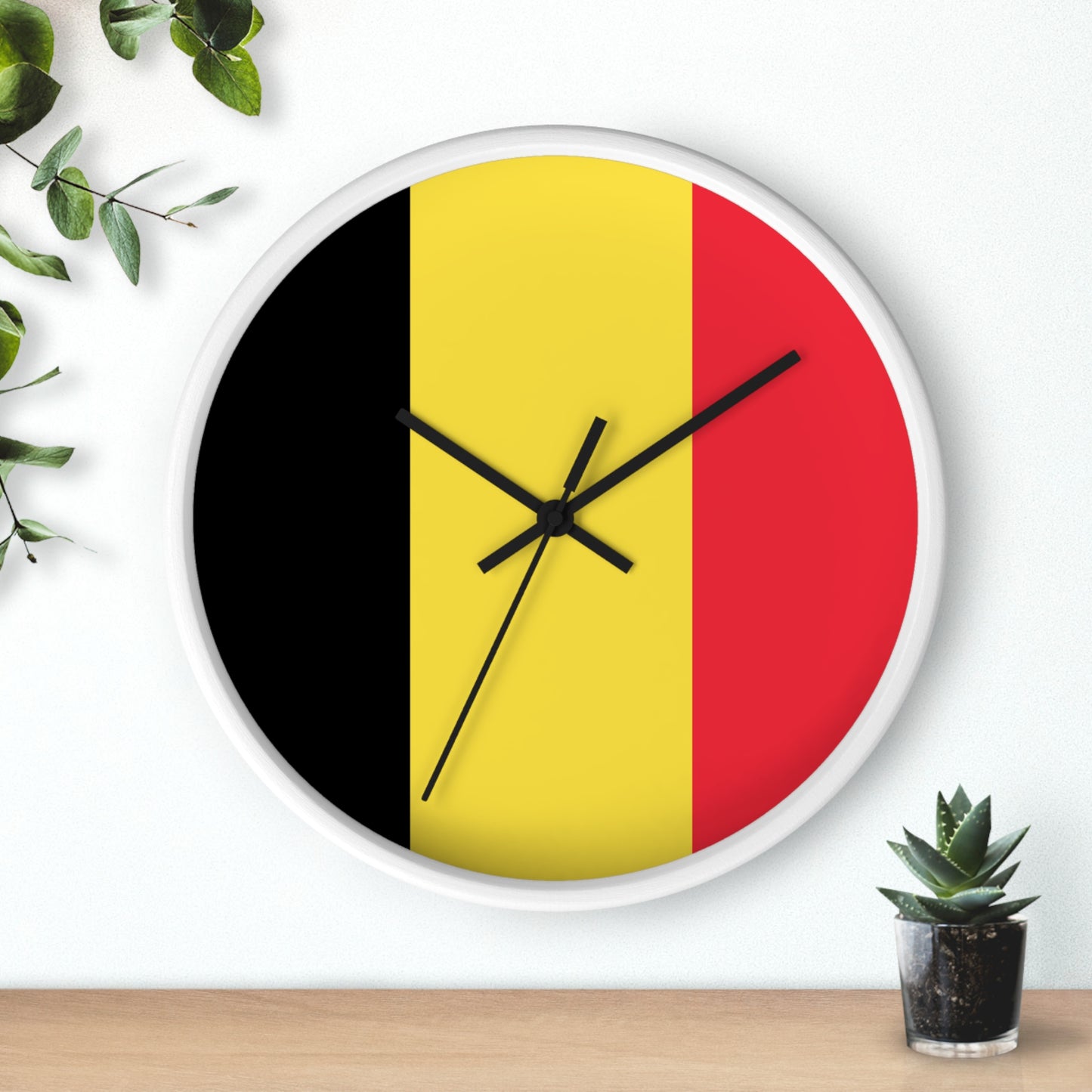Belgian Flag Wall Clock - Timeless Home Decor for Belgium Lovers