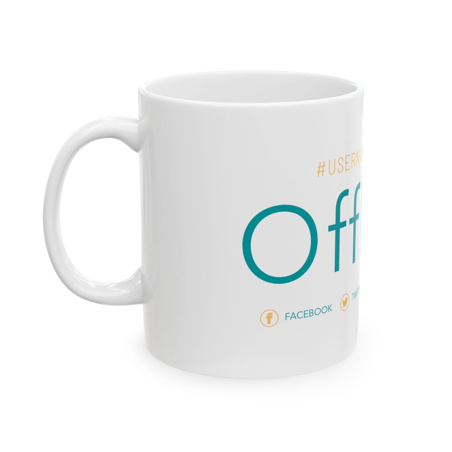 Personalyzed Coffee Mug - #USERNAME Offline - Social Media Break