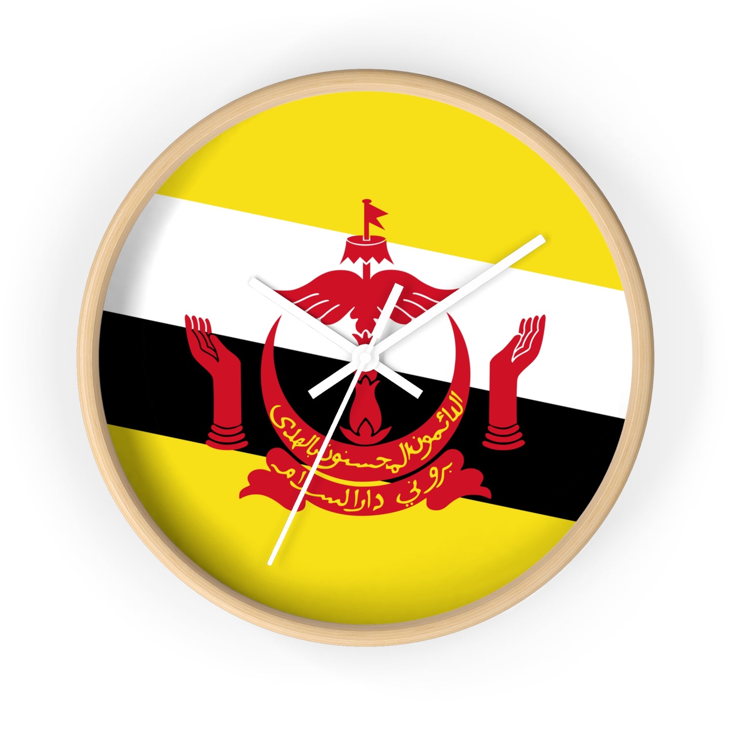 Brunei Flag Wall Clock - Unique Home Decor for Cultural Enthusiasts