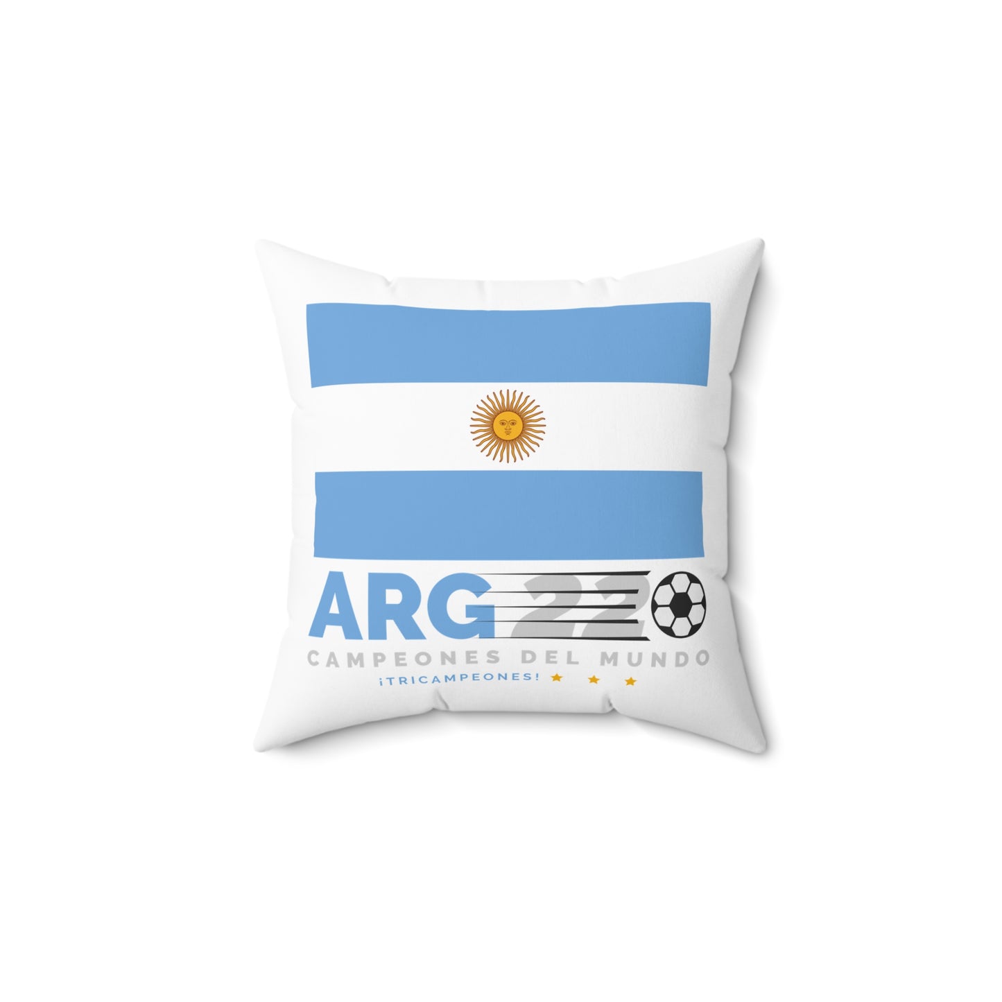 Argentina Champion's Square Pillow Cozy Home Decor for Sports Fans