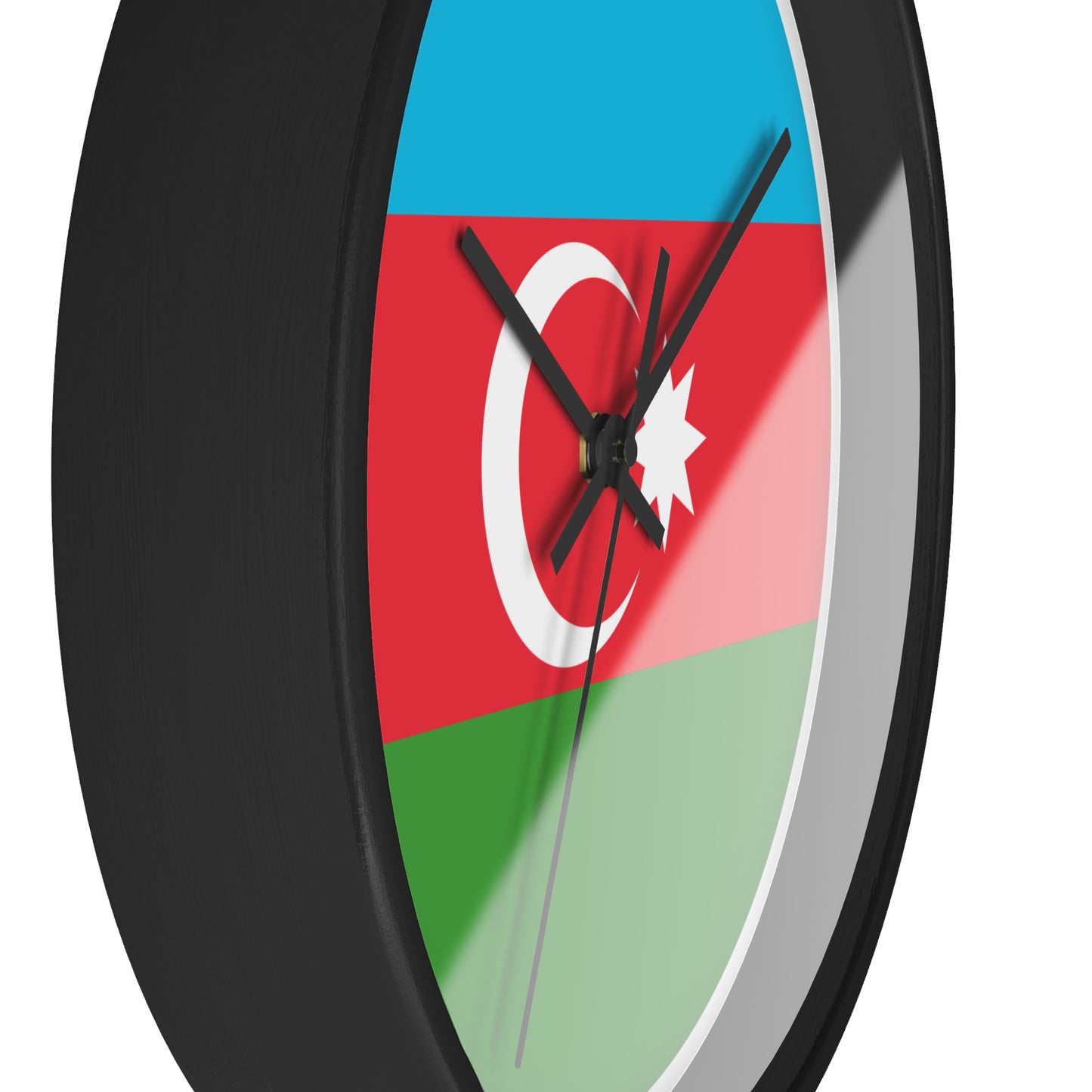 Azerbaijani Flag Wall Clock - Stylish Timepiece for National Pride