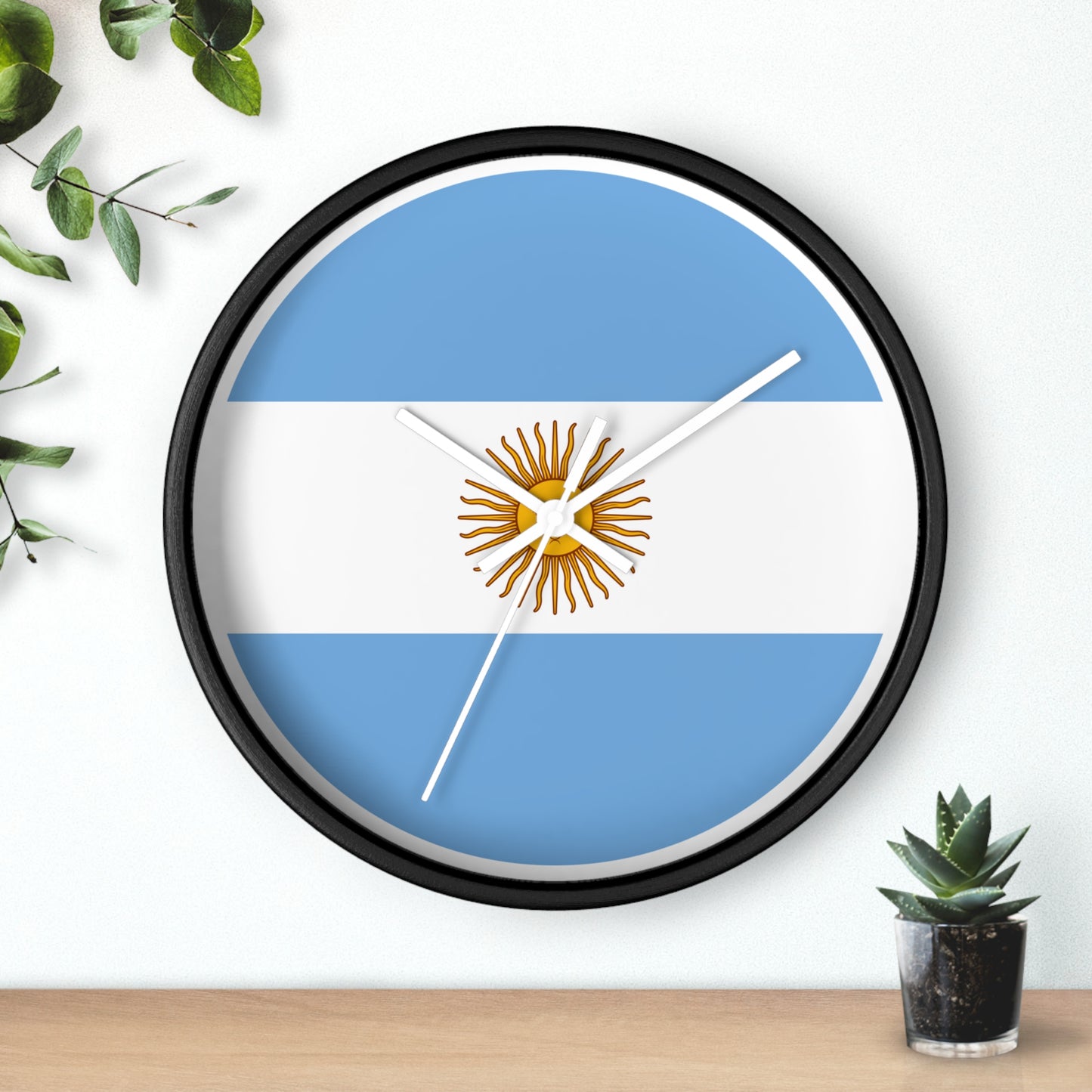 Argentina Flag Wall Clock - Stylish Timepiece for Home Décor