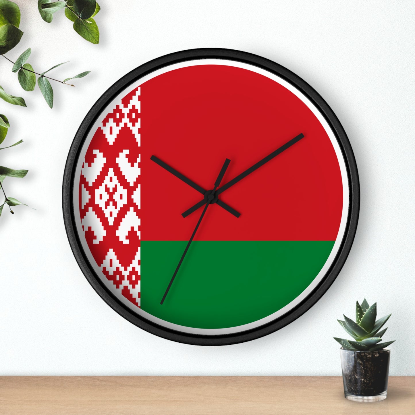 Belarusian Pride Wall Clock - Stylish Home Decor with National Colors