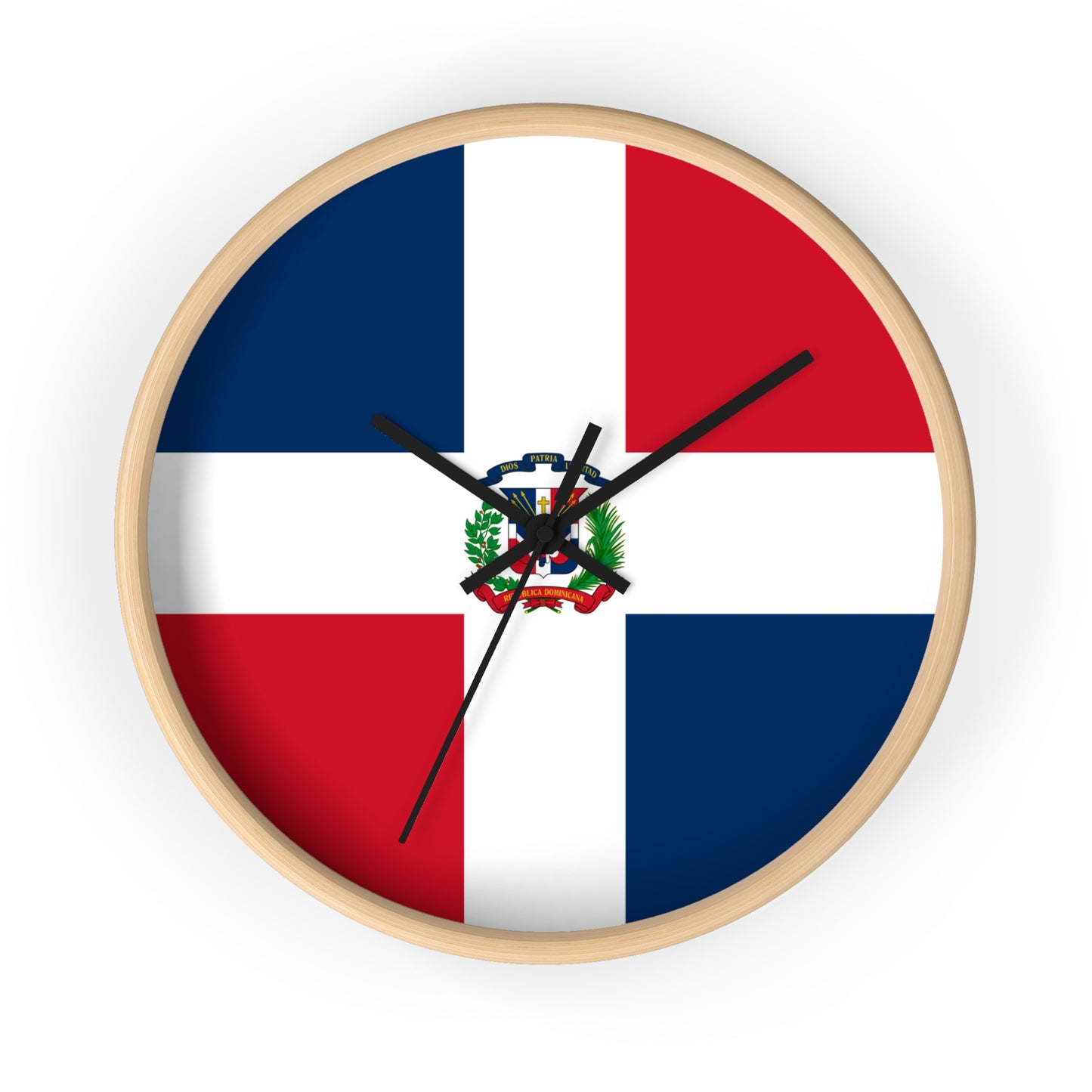 Dominican Republic Flag Wall Clock - Perfect for Home Decor & Gifts
