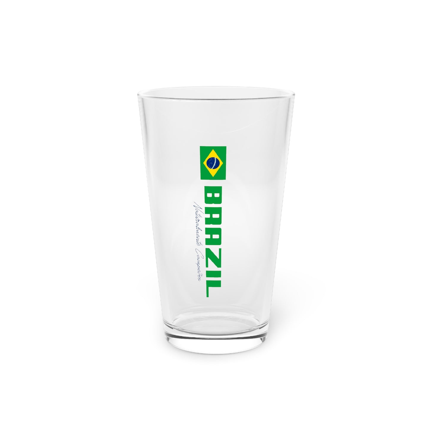 Brazilian 16oz Pint Glass - Perfect for Celebrations and Gatherings