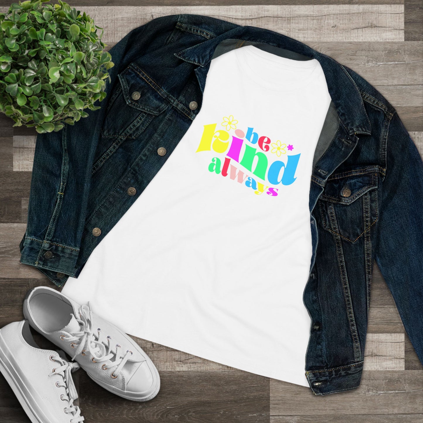 Inspirational Women's Cotton T-shirt - 'Be Kind Always'