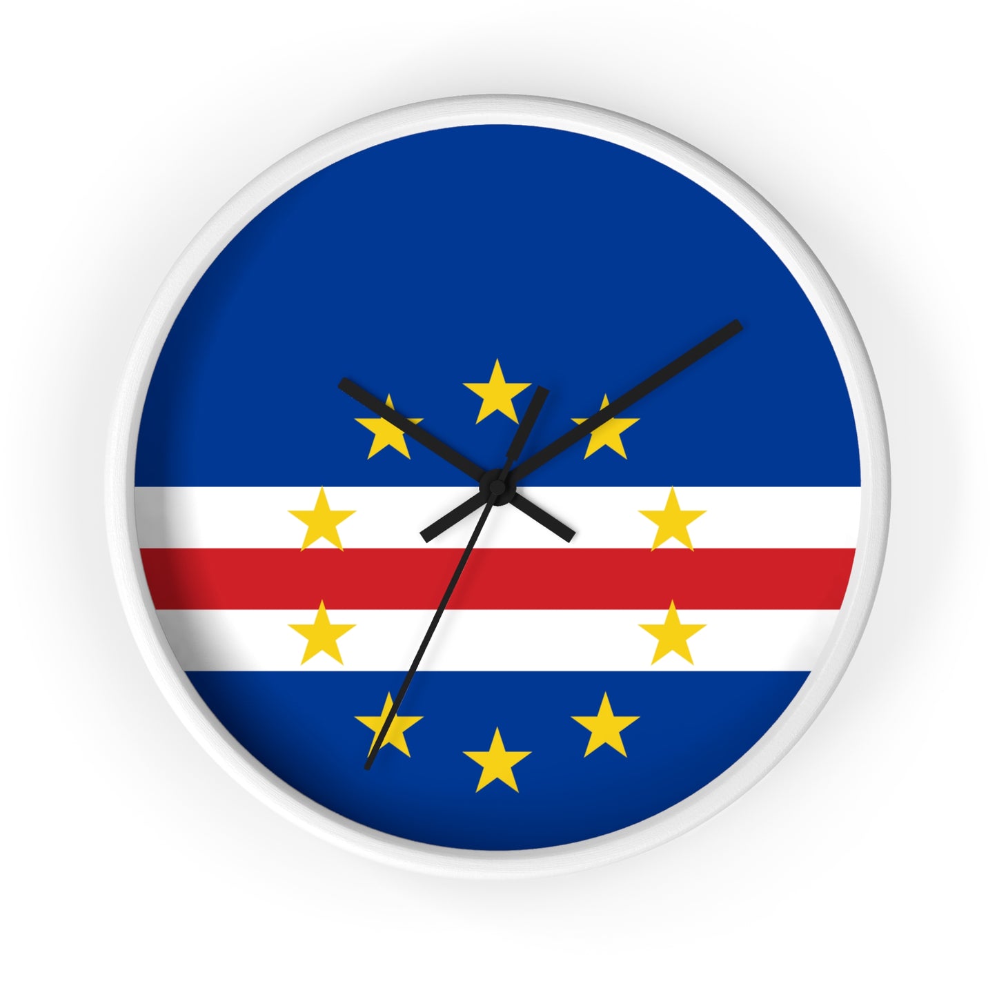 Cape Verde Flag Wall Clock - Modern Home Decor for Timeless Style