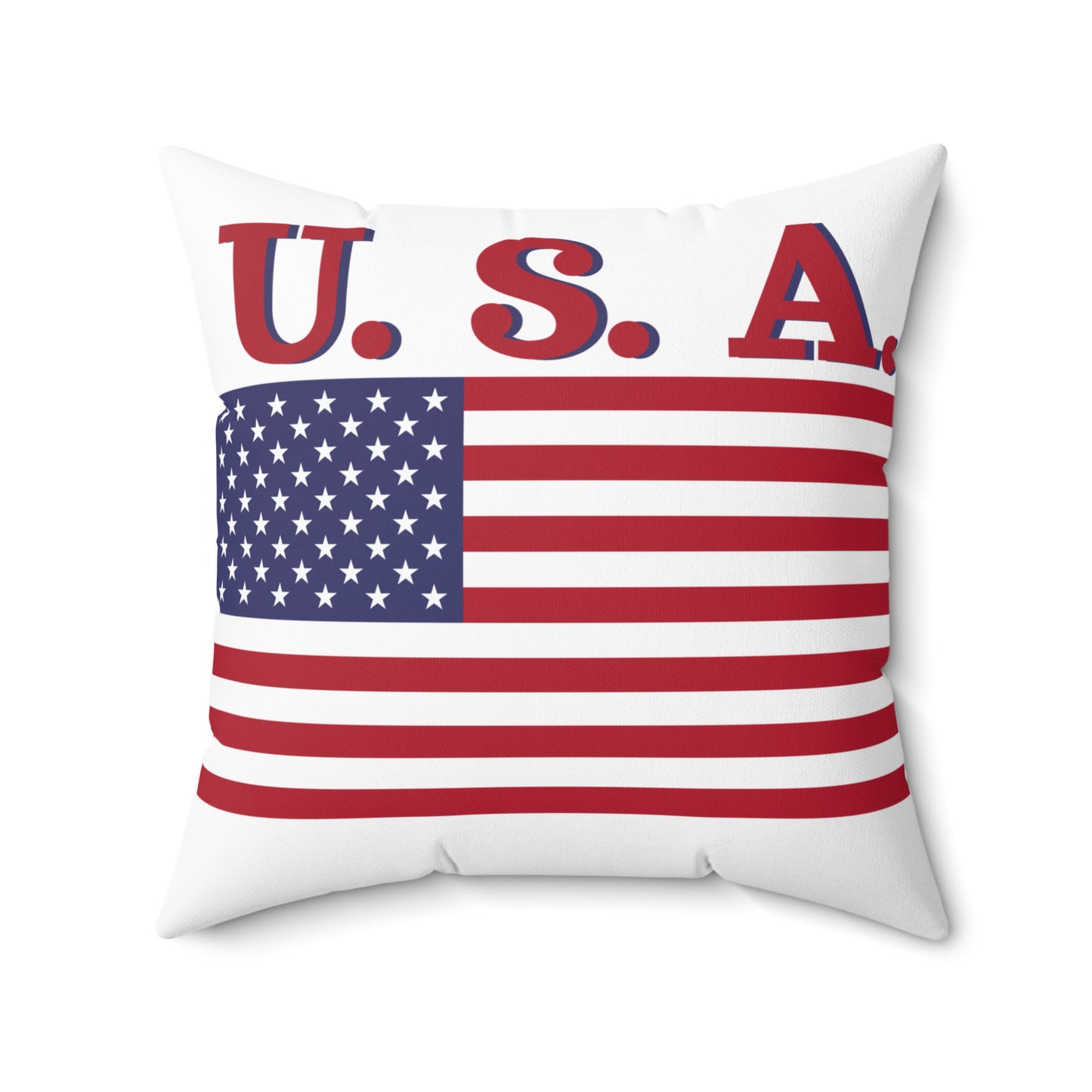 Patriotic American Flag Square Pillow – Perfect for Home Decor