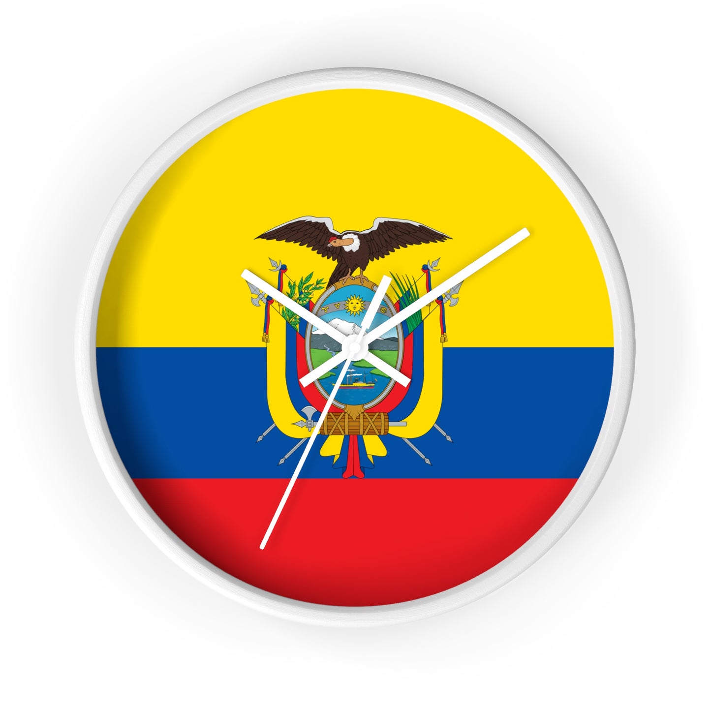 Ecuador Flag Wall Clock - Stylish Timepiece for Home & Office Décor
