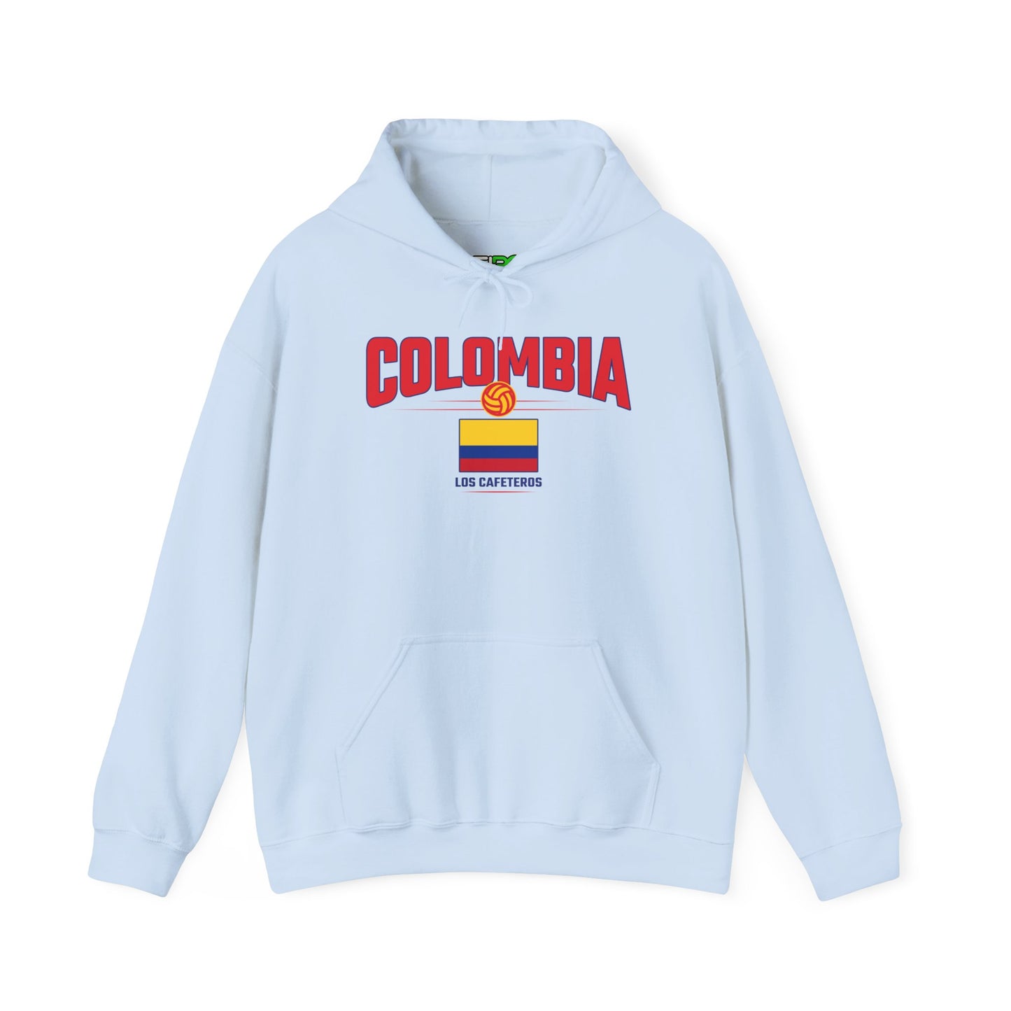 Unisex Hoodie Love Colombia Sweatshirt with Flag Design