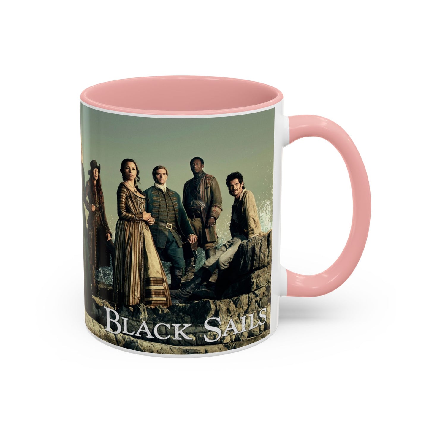 Black Sails Accent Coffee Mug - 11oz & 15oz | For Fans of Adventure & Pirates
