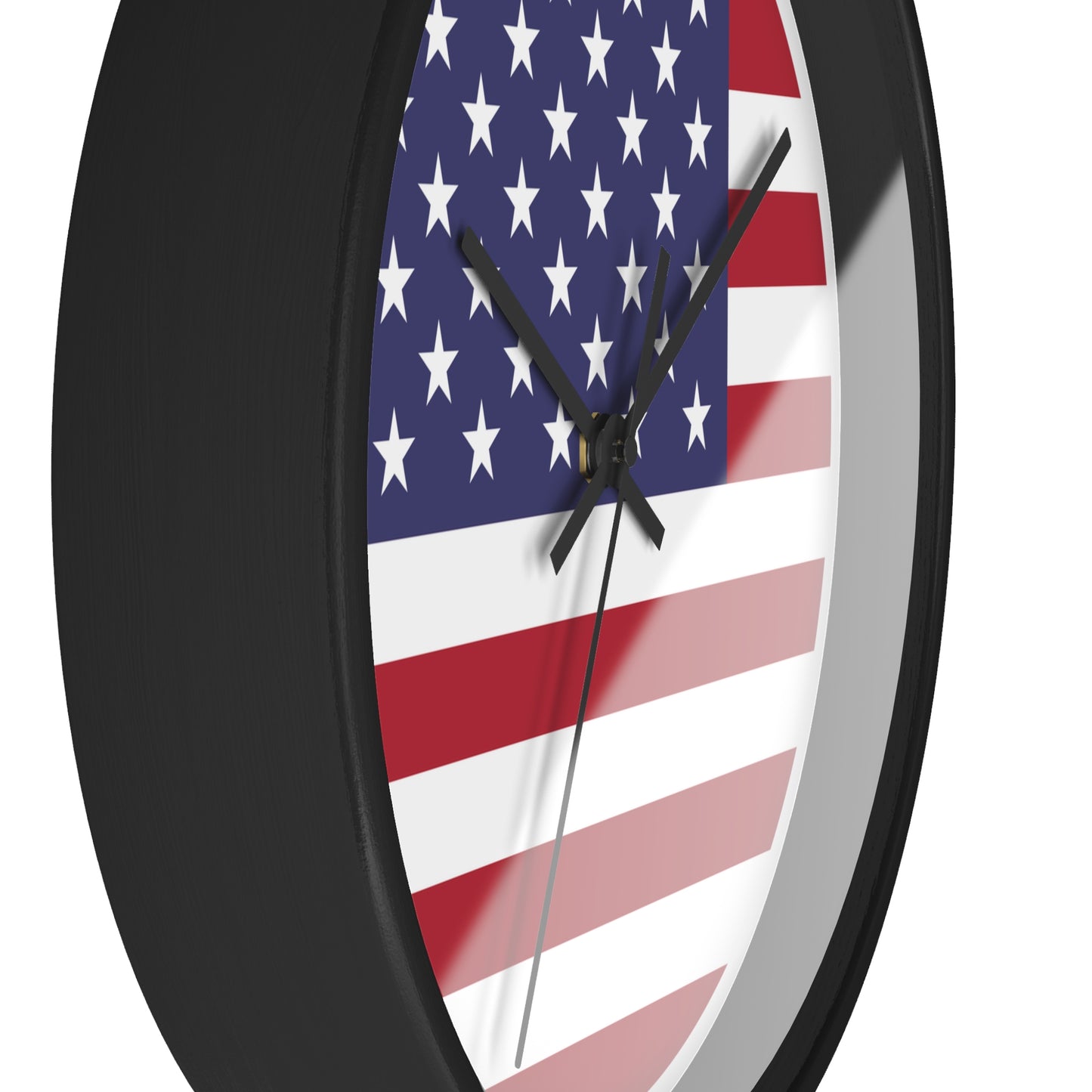 Patriotic American Flag Wall Clock - Distressed Vintage Design