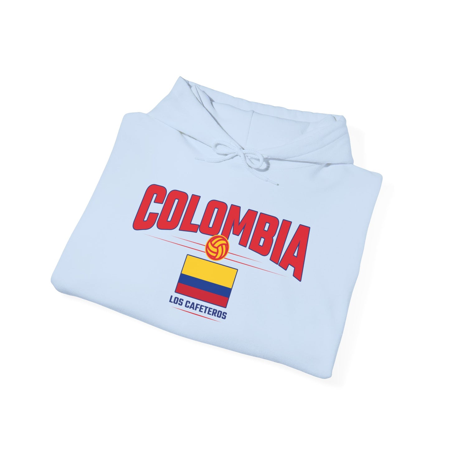 Unisex Hoodie Love Colombia Sweatshirt with Flag Design