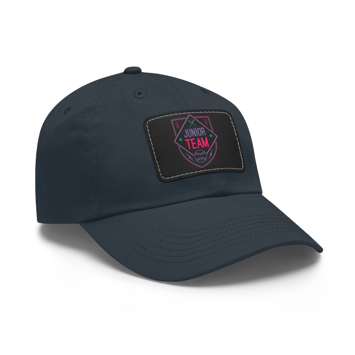 Junior Team Leather Patch Dad Hat | Casual Baseball Cap