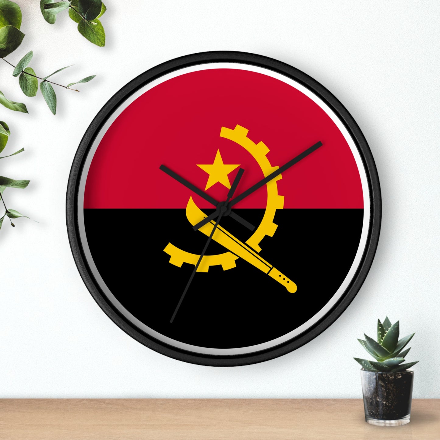 Angola Flag Wall Clock - Stylish Home Decor for Patriotic Enthusiasts
