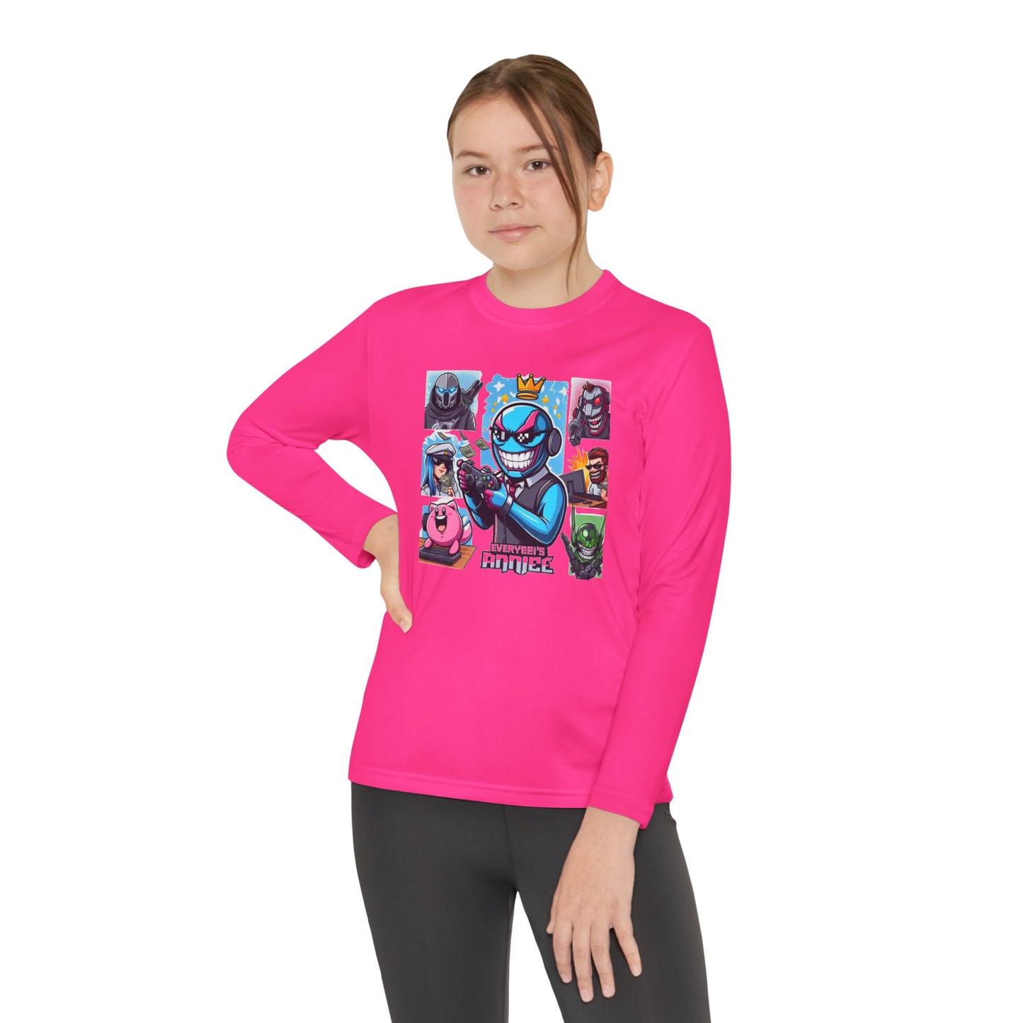 Youth Long Sleeve Tee – Cool Cartoon Characters for Kids