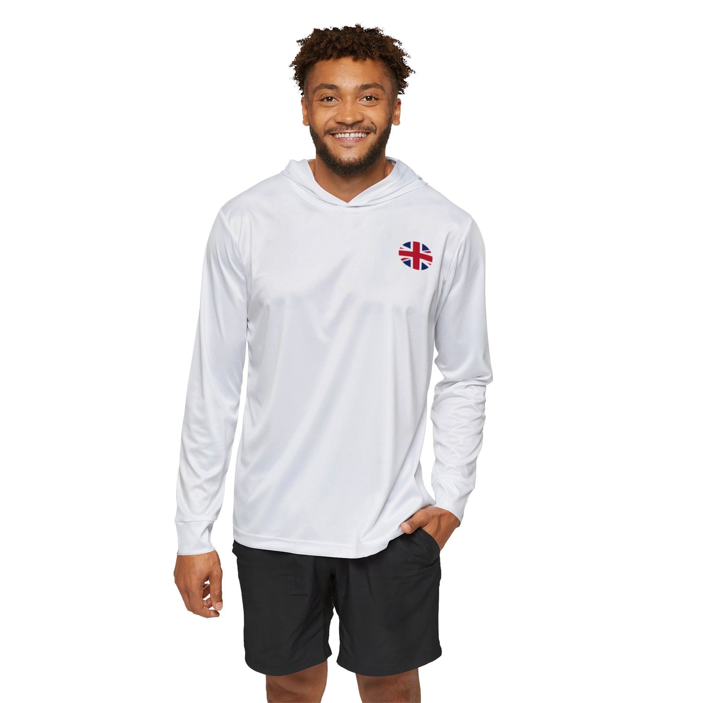Men's Sports Warmup Hoodie with British Crest - Active Wear for Athletes