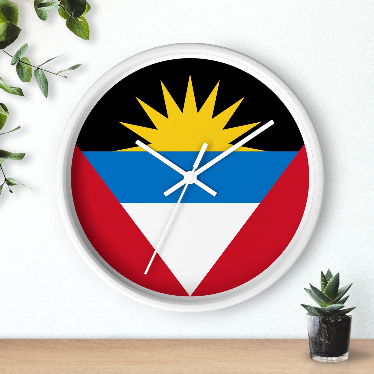Antiguan Flag Wall Clock - Vibrant Timepiece for Home Decor