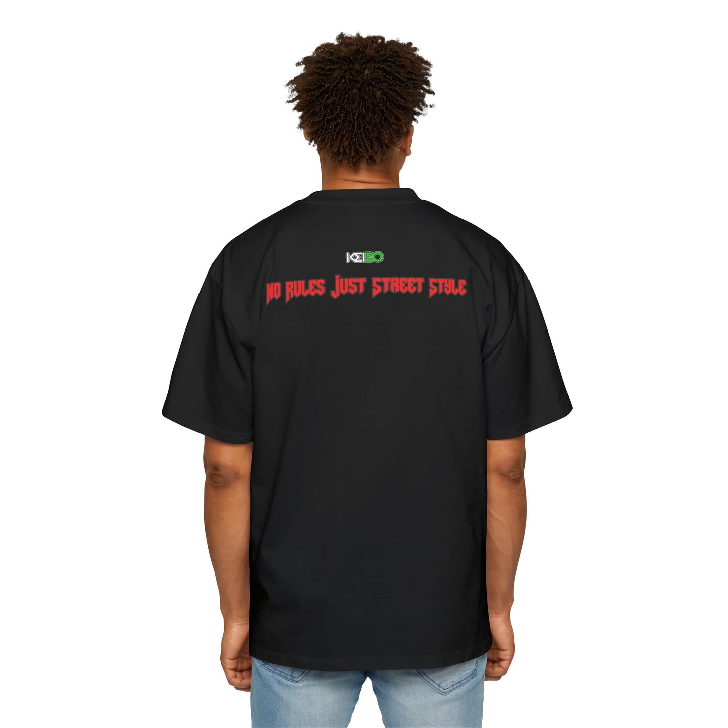 Men's Oversized Tee KEIBO Brand - 'No Rules Just Street Style' Shirt