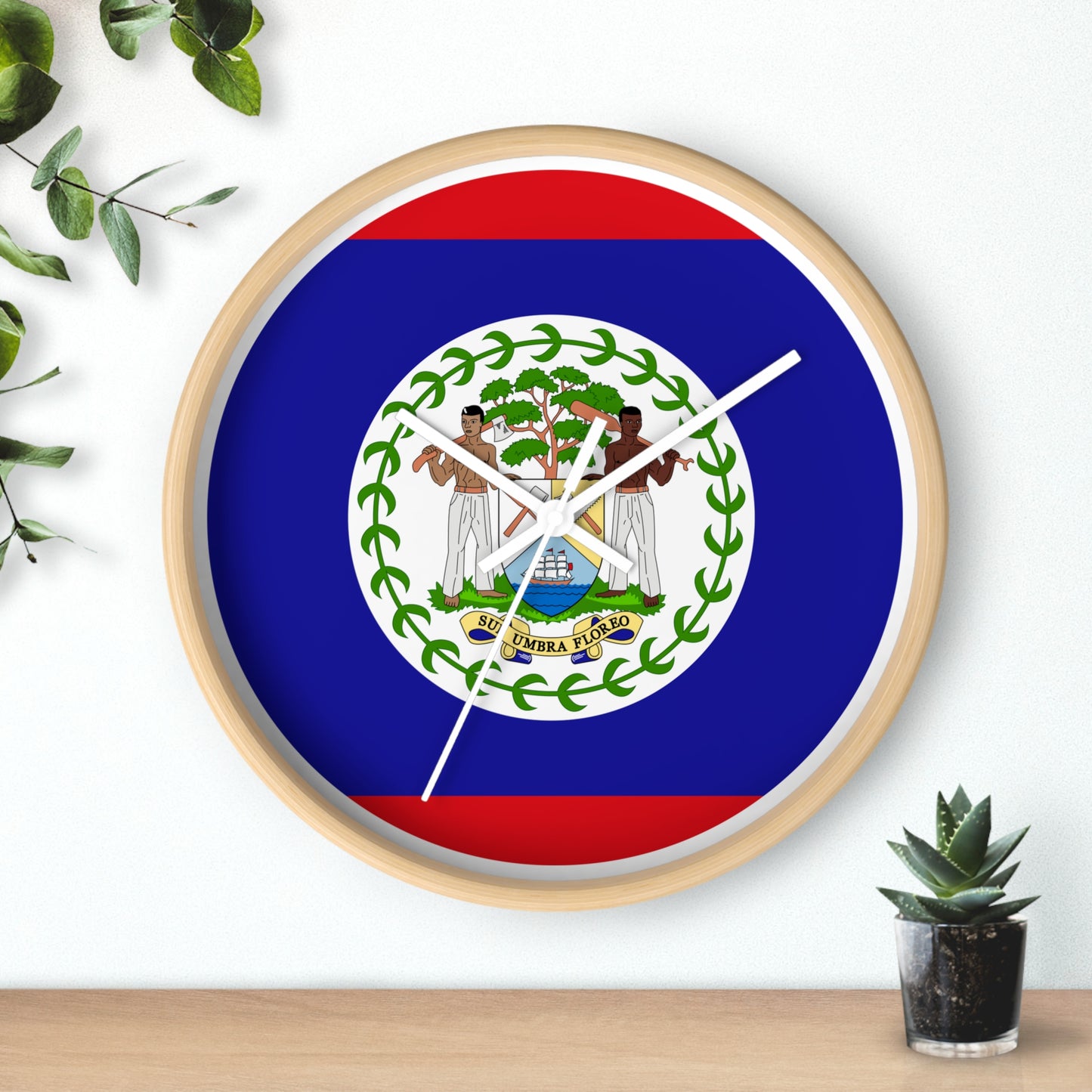 Belize Flag Wall Clock - Unique Home Decor for Belizean Pride