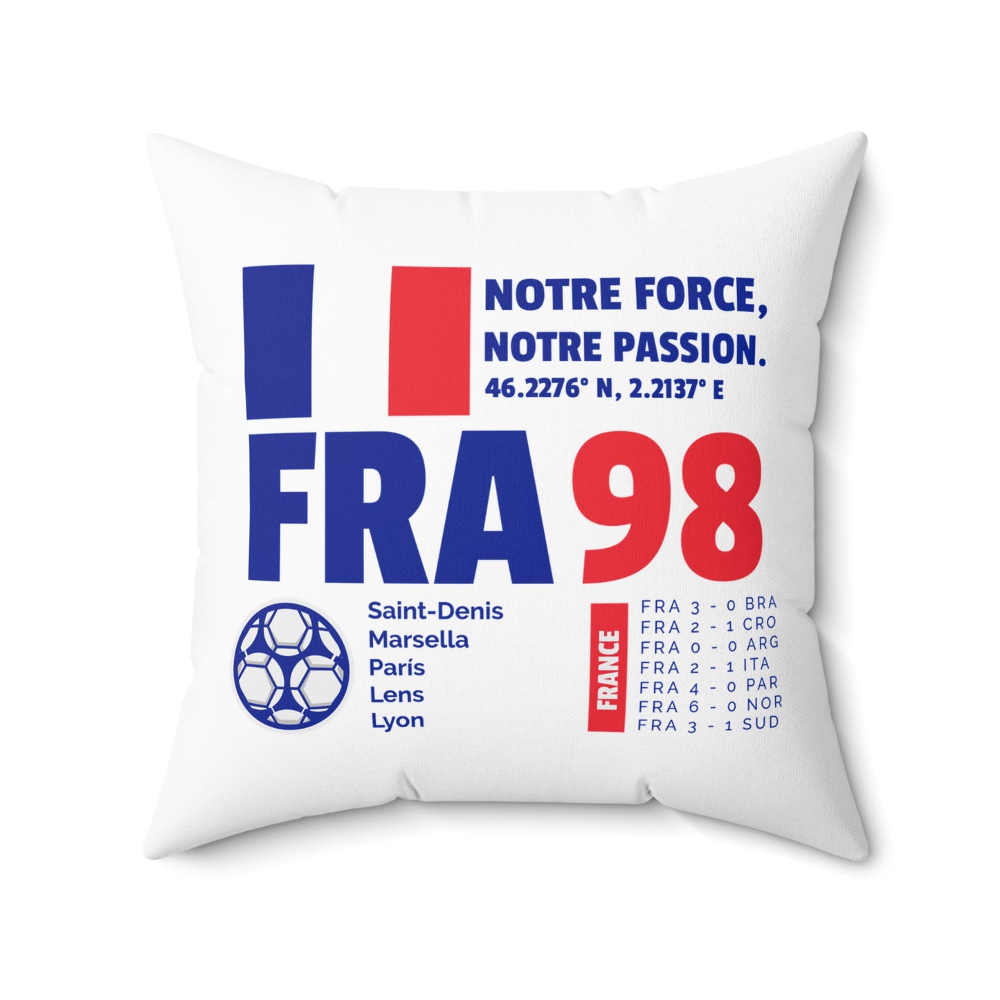 Fan Pillow France Soccer Always Victorious Design