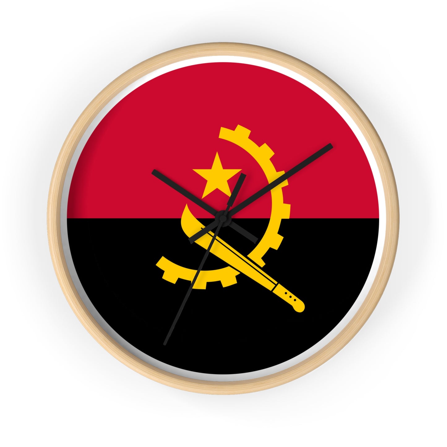 Angola Flag Wall Clock - Stylish Home Decor for Patriotic Enthusiasts