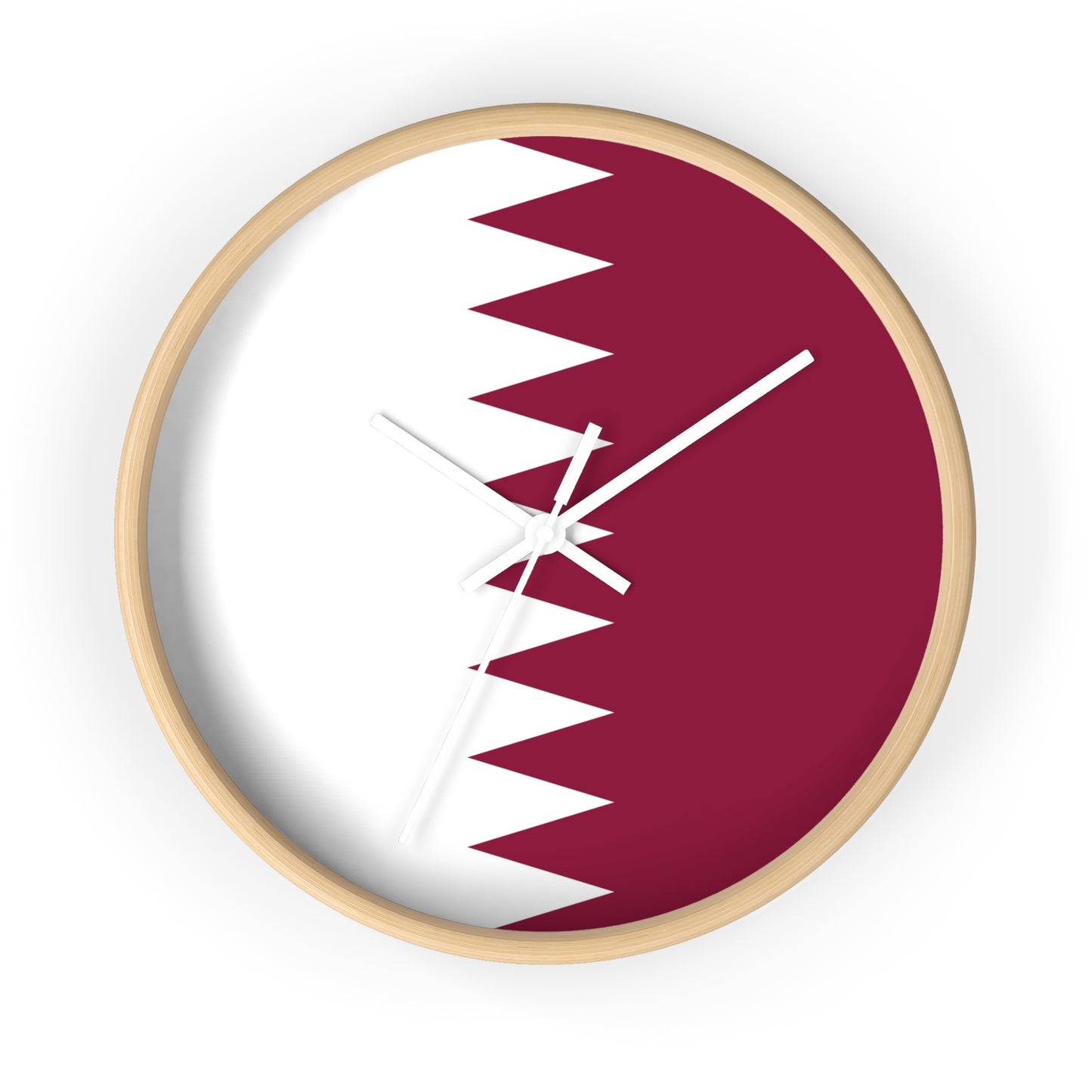Qatar Flag Wall Clock - Stylish Home Decor for Every Occasion