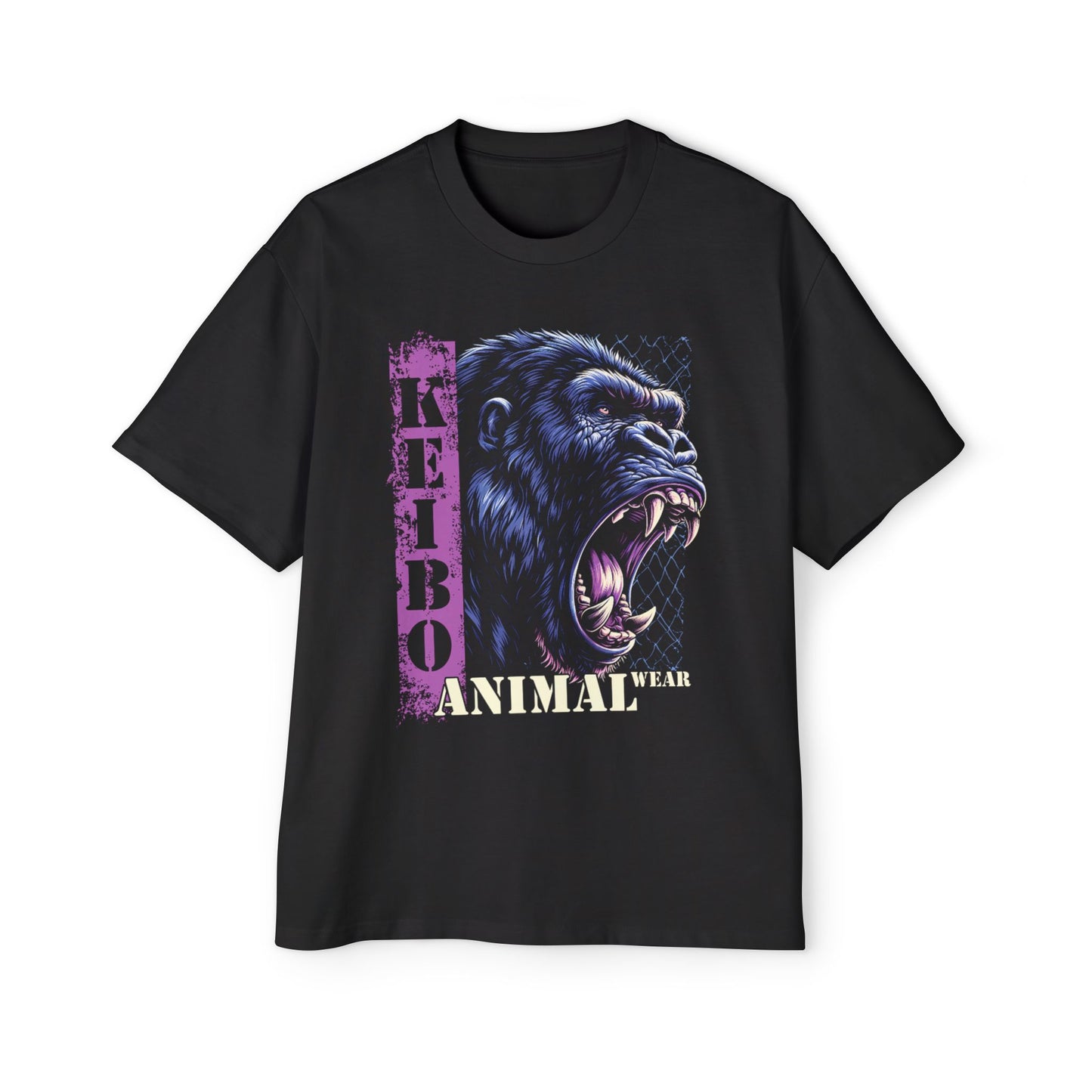 Men's Heavy Oversized T-shirt KEIBO - Fierce Gorilla Graphic