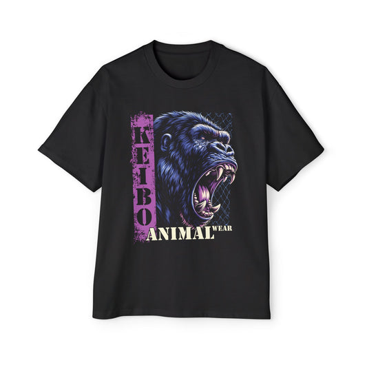 Men's Heavy Oversized T-shirt KEIBO - Fierce Gorilla Graphic