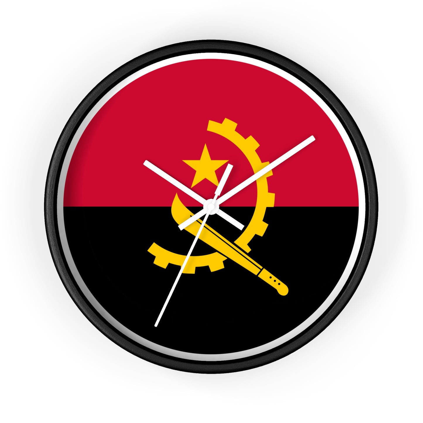 Angola Flag Wall Clock - Stylish Home Decor for Patriotic Enthusiasts