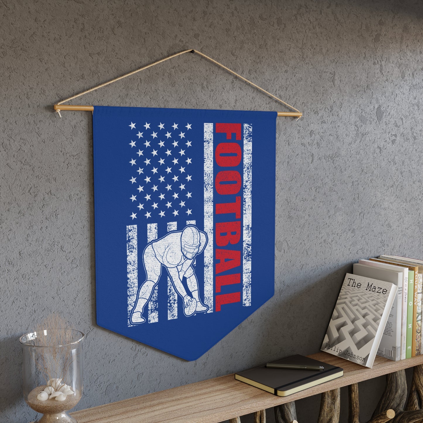 American Football Pennant - Patriotic Sports Decor