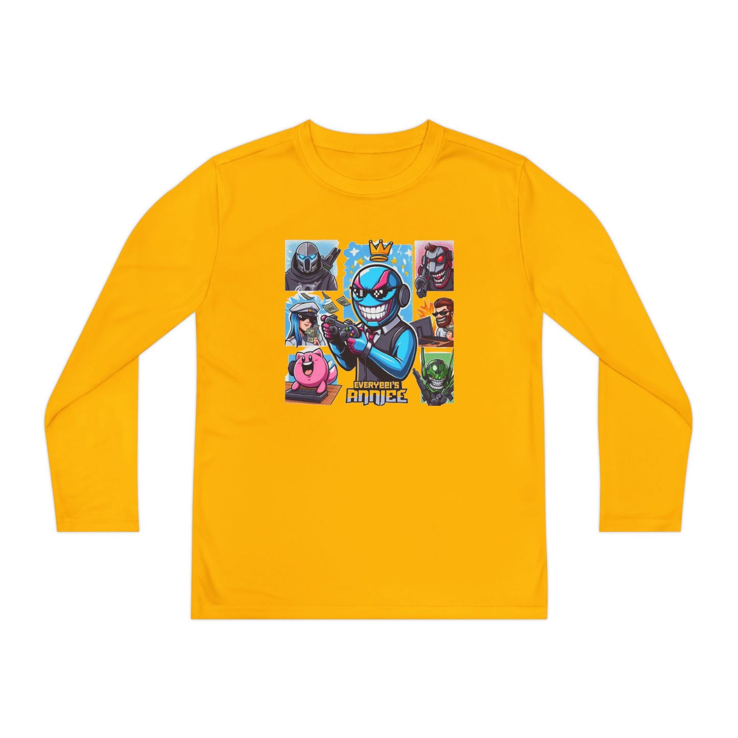 Youth Long Sleeve Tee – Cool Cartoon Characters for Kids