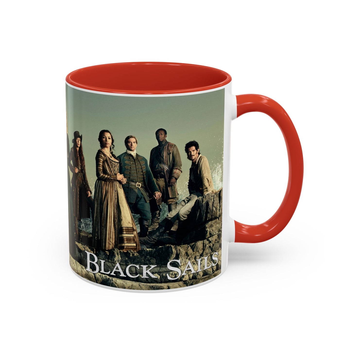 Black Sails Accent Coffee Mug - 11oz & 15oz | For Fans of Adventure & Pirates