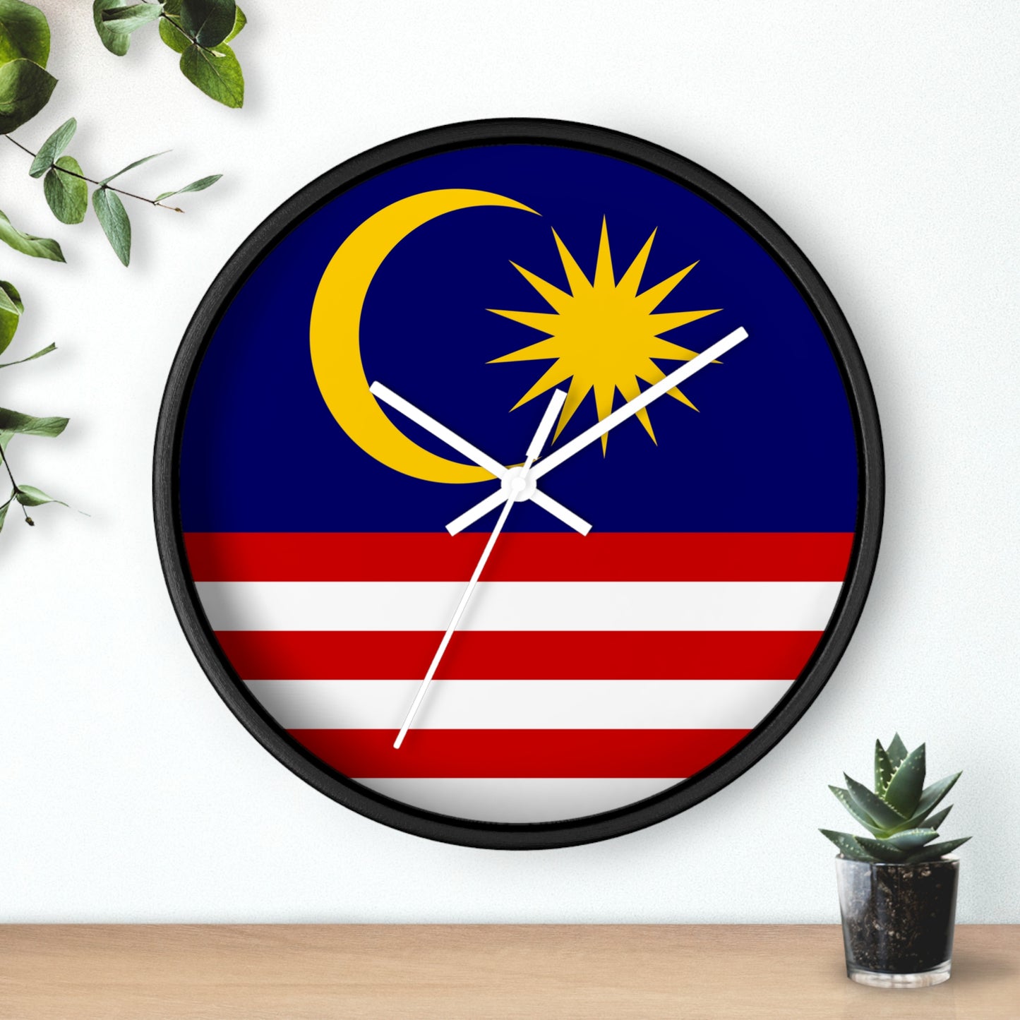Malaysian Flag Wall Clock – Unique Home Decor for National Celebrations