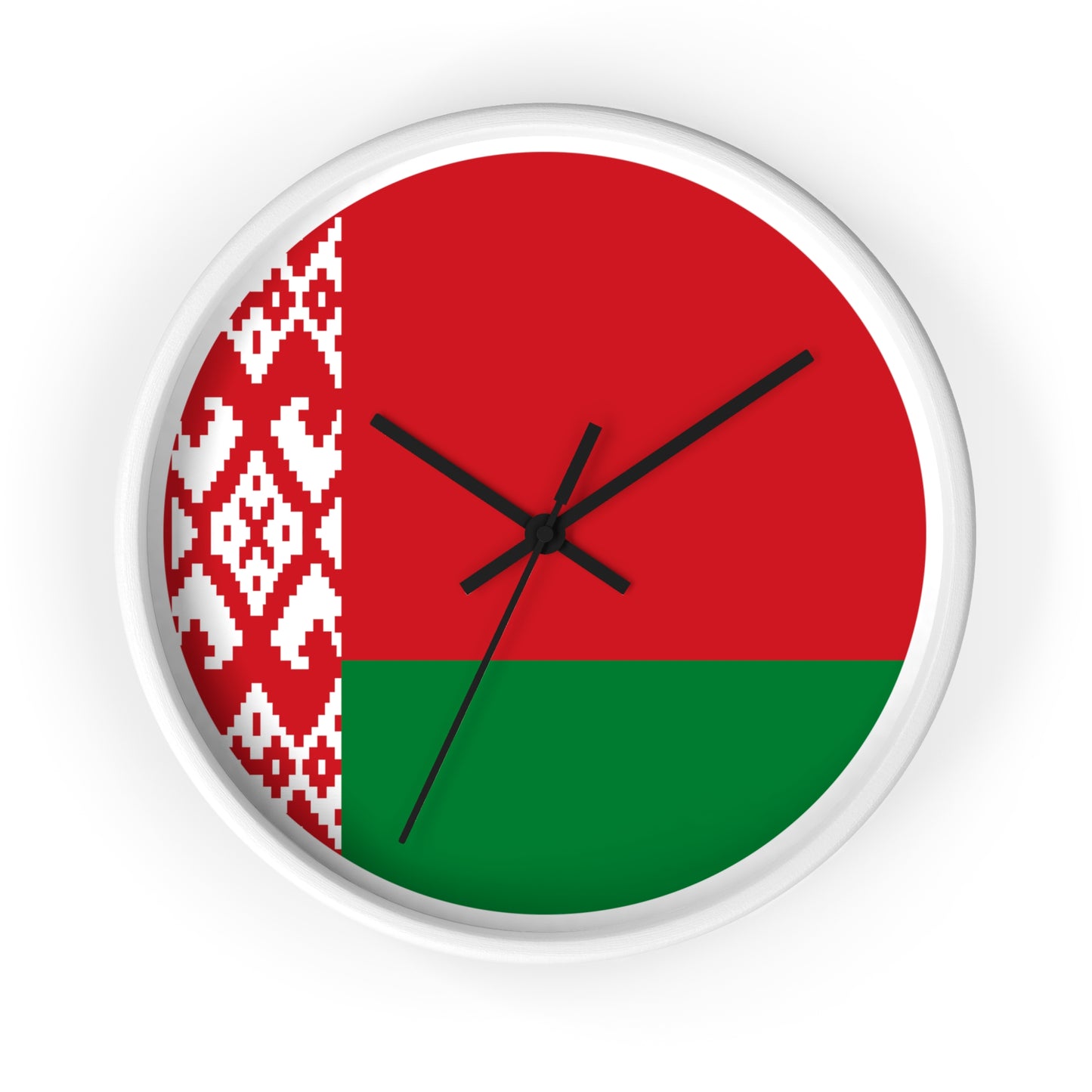 Belarusian Pride Wall Clock - Stylish Home Decor with National Colors