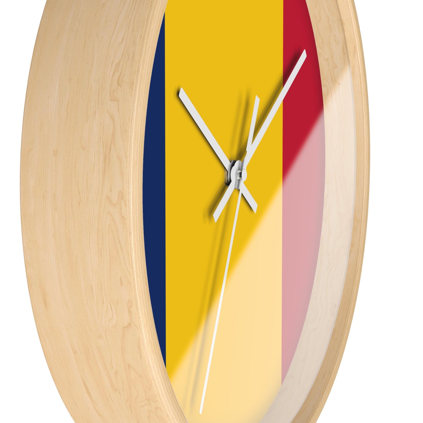Romanians' Pride Wall Clock - Bold Yellow, Blue, Red Design