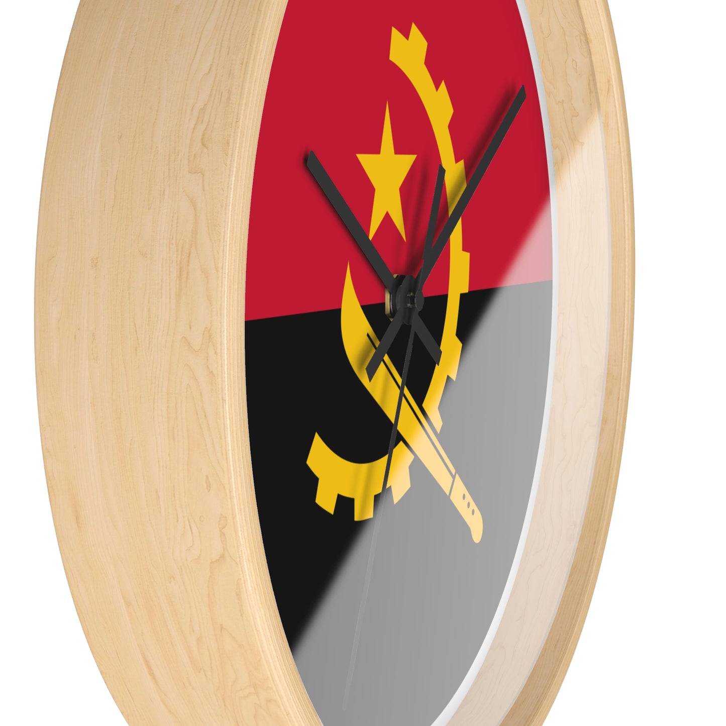 Angola Flag Wall Clock - Stylish Home Decor for Patriotic Enthusiasts