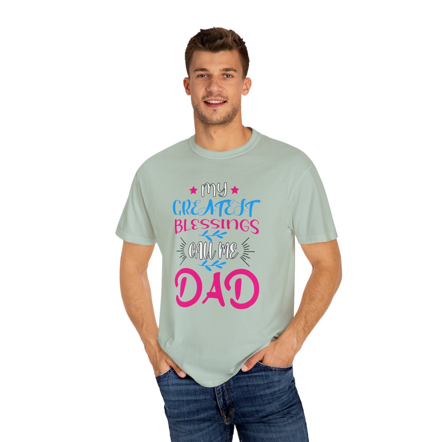 Men's Fatherhood Personalized Blessings T-Shirt