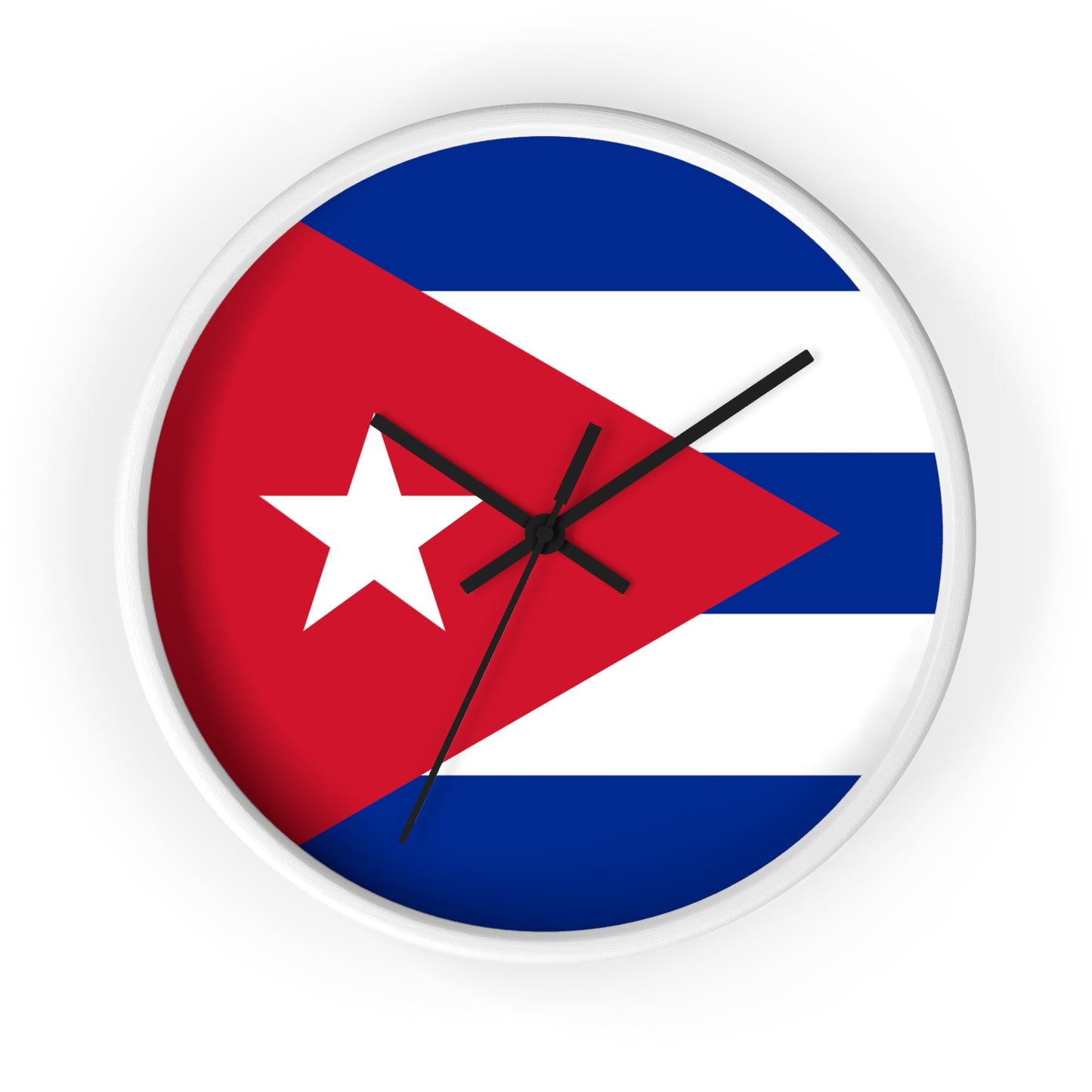 Cuban Flag Wall Clock – Vibrant Decor for Home & Office