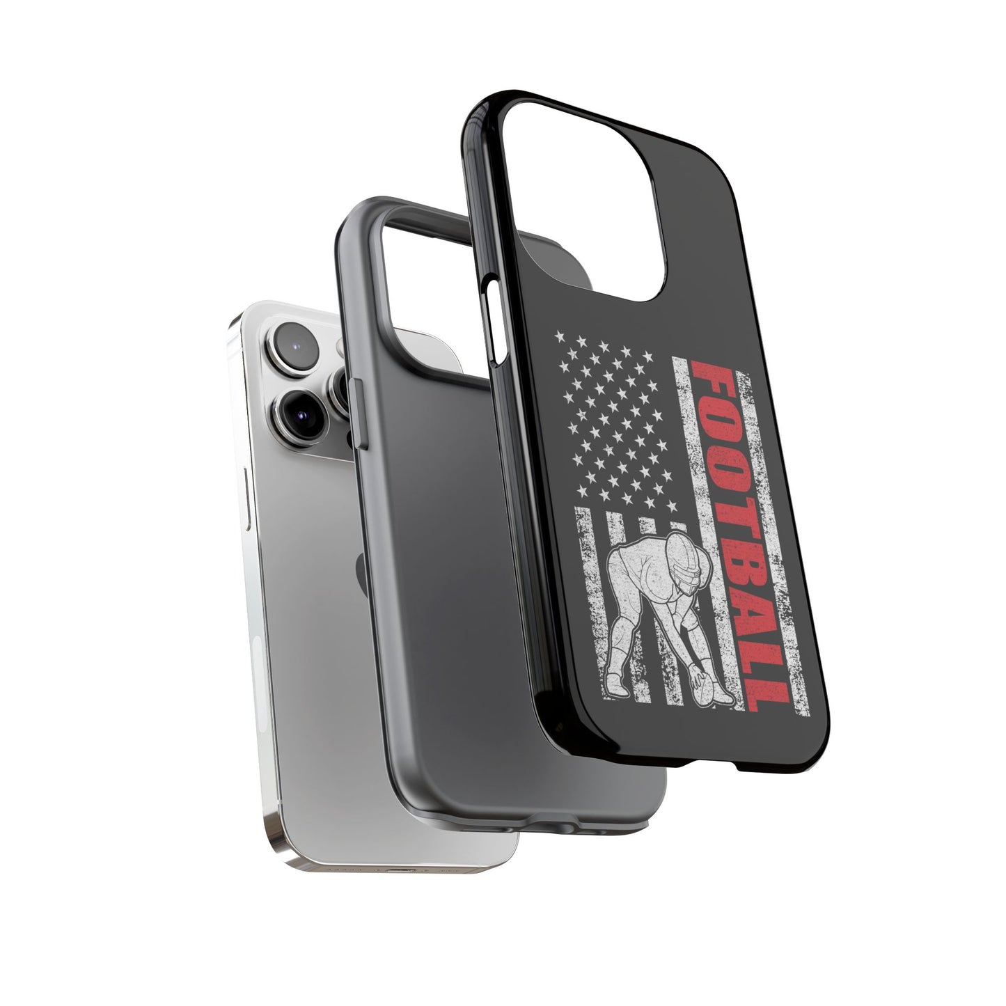 Football American Flag Phone Case - Tough Cases for Fans