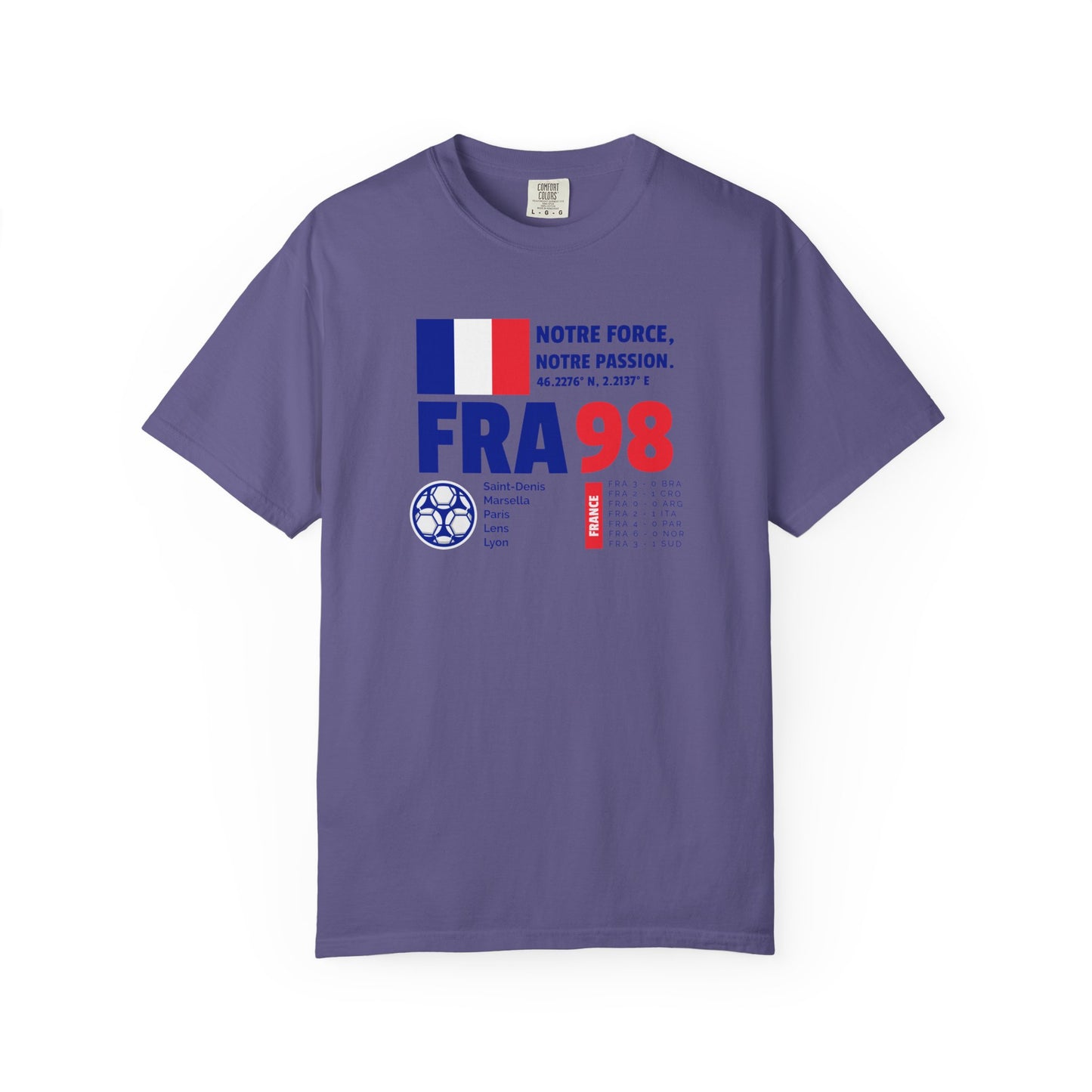 Unisex T-shirt France 98 Victory Celebrate French Passion