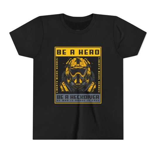 "Be a Hero" Youth Graphic T-shirt – Empowering the Next Generation of Heroes