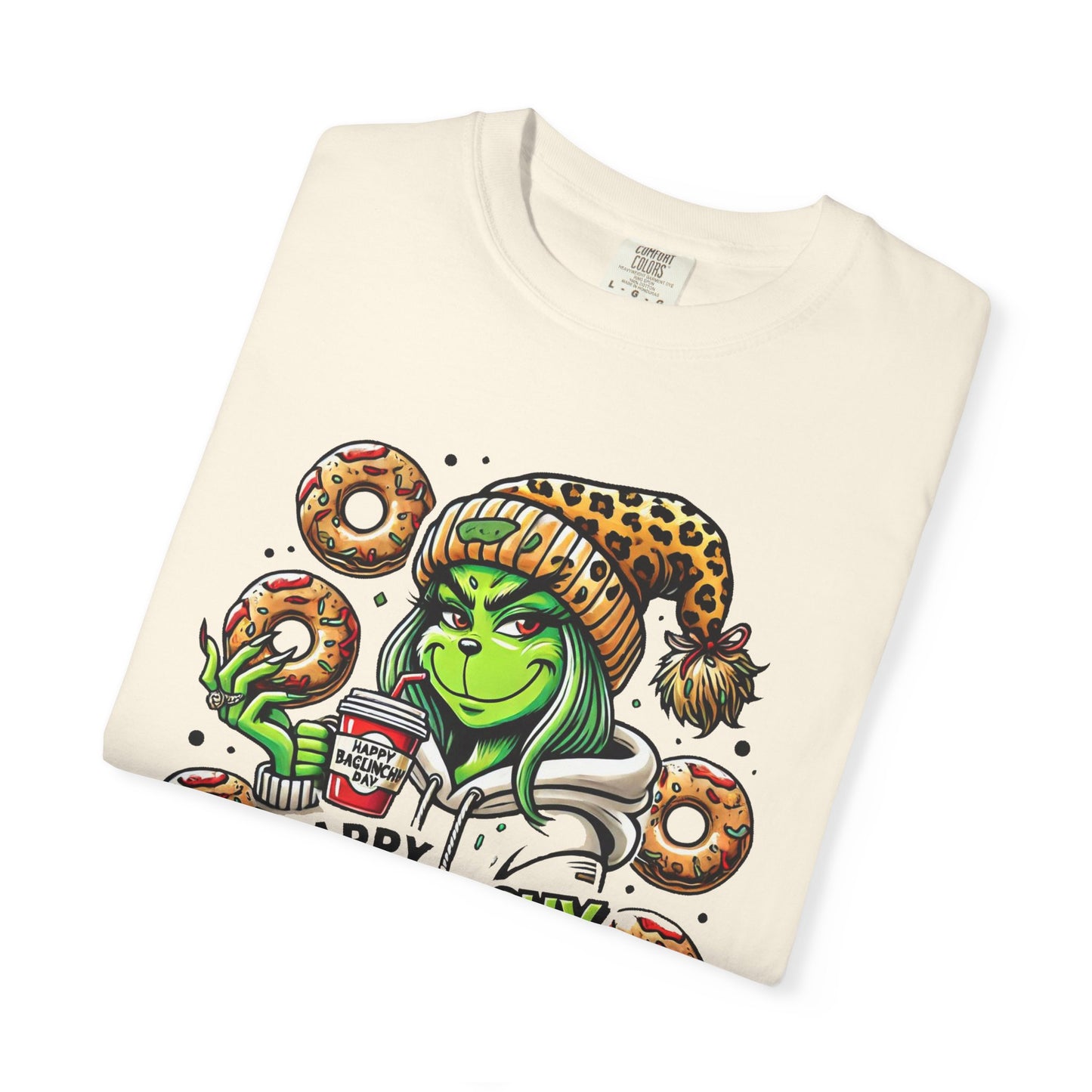 Happy Bagels Day Unisex T-Shirt with Grinchy Design